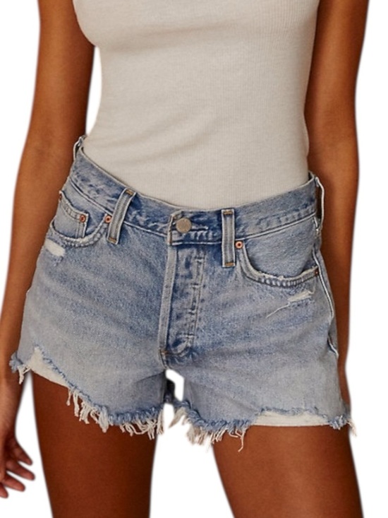 Denim Forum Pants - Denim Forum Ex Boyfriend Short 24 Light Wash Denim Forum Shorts Aritzia